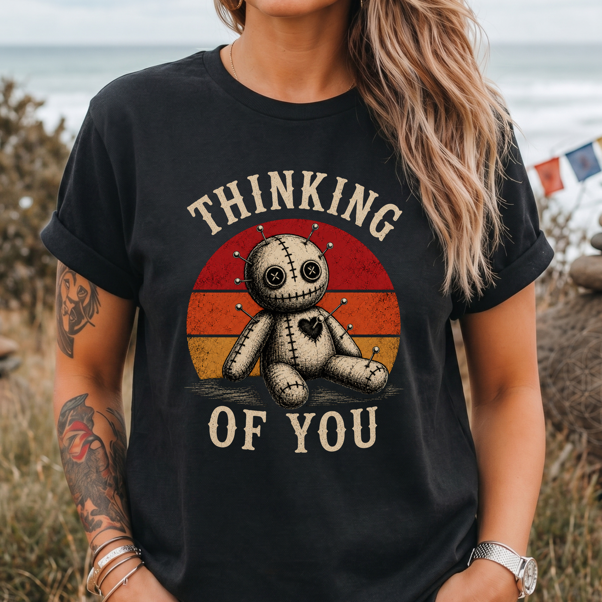 Voodoo Doll "Thinking of You" Humor T-Shirt