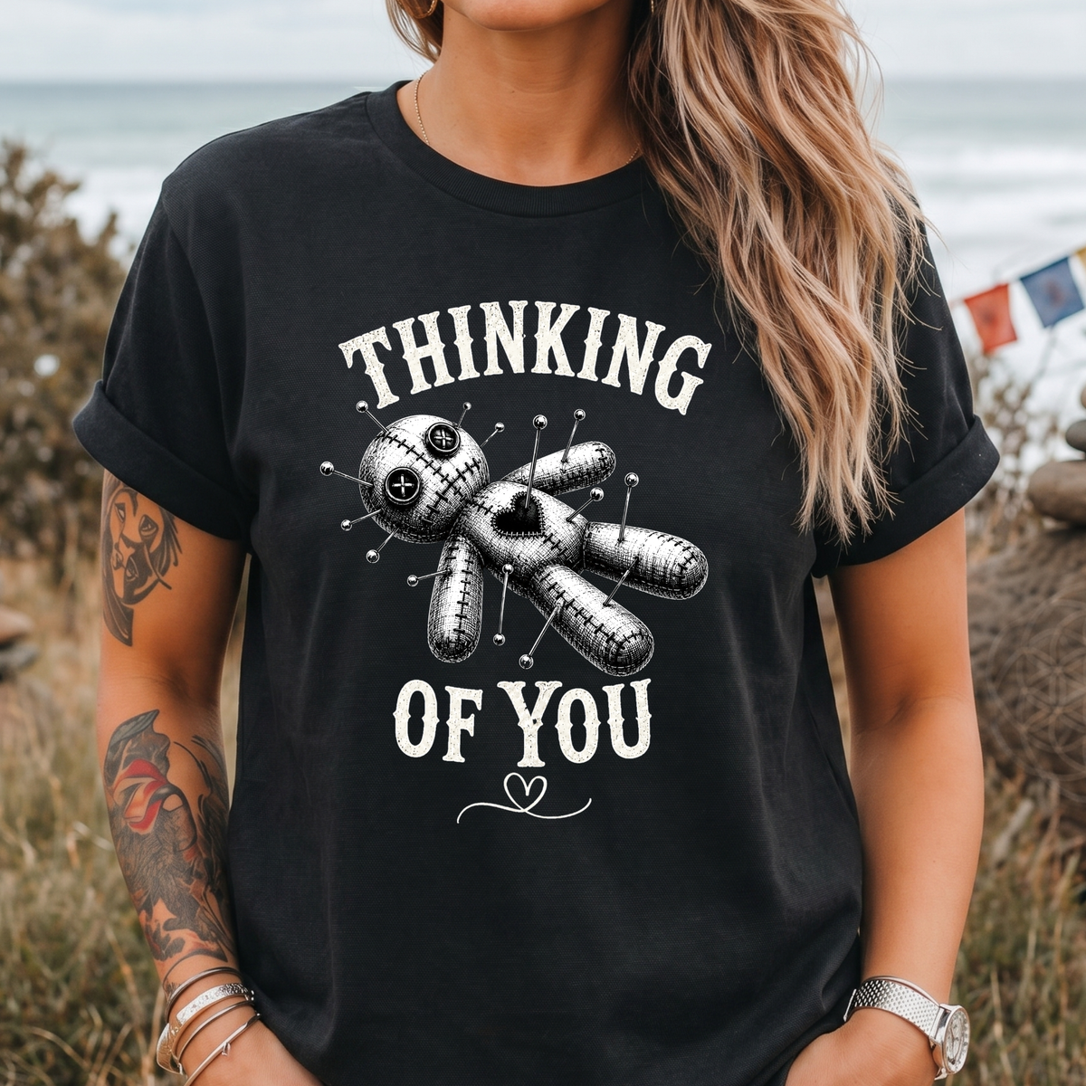 'Thinking of You' Voodoo Doll  with Heart T-Shirt